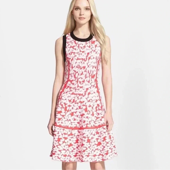 kate spade Dresses & Skirts - Kate Spade Floral Jacquard Knit Dress in Dive Right In Geranium Womens L